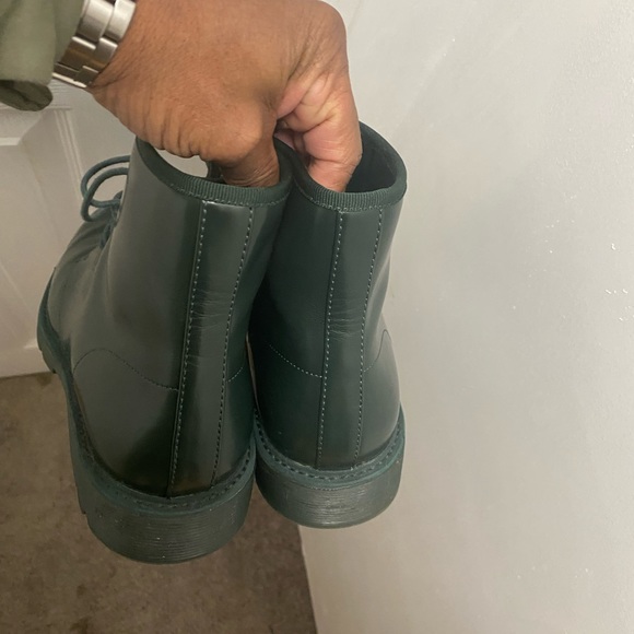 Calvin Klein green leather boots size 91/2 - Picture 3 of 10
